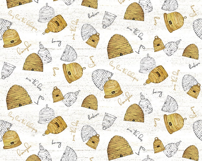 Bee's Life Beehives Parchment Bee Fabric // Riley Blake Designs C10101 by the HALF YARD
