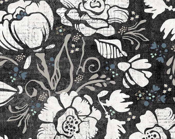 Farmhouse Fields Field of Blooms Fabric // Adornit Fabrics 00685 by the HALF YARD