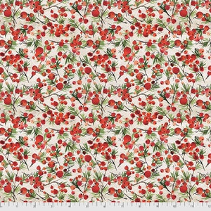 Tim Holtz Christmastime Winter Berries Fabric // FreeSpirit PWTH164.RED by the Half Yard