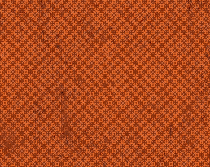 All Hallows Eve Texture Fabric // Clothworks Y3824-37 Dark Orange by the HALF YARD