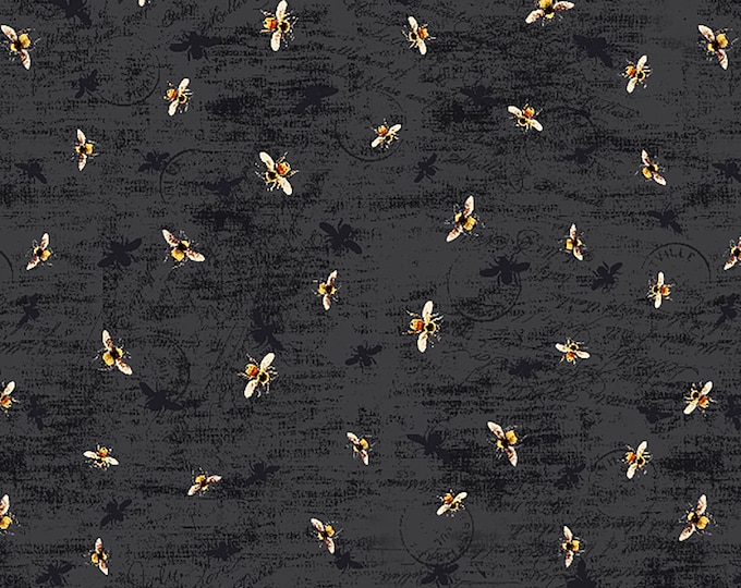 Sundance Meadow Tossed Bees Fabric // Wilmington Prints 1665 33850 995 by the HALF YARD