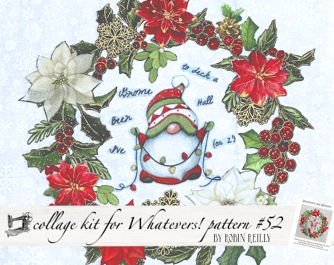 Collage Kit for Laura Heine's Whatevers! #52 Wreath Pattern // Certified Laura Heine Instructor
