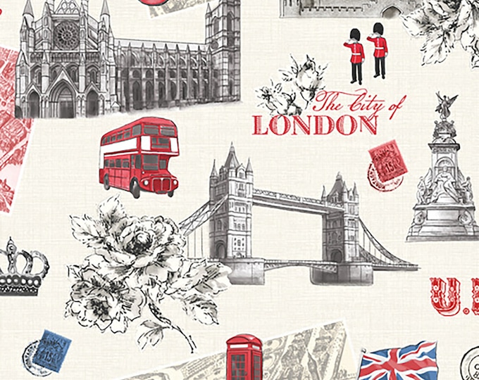 London City of London Fabric // Whistler Studios // Windham Fabrics 52343-1 by the HALF YARD