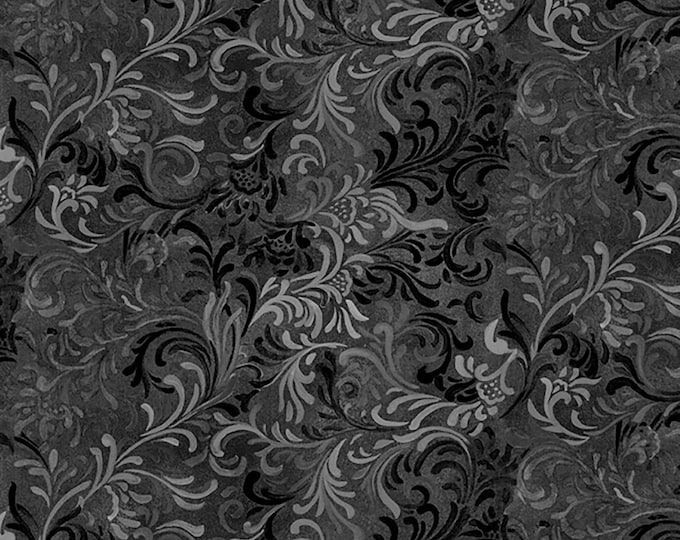 Essentials Embellishment Fabric // Wilmington Prints 51000 999 Dark Grey by the Half Yard