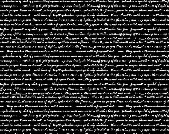 Hothouse Magic Text Fabric // Studio E SEF7373-99 by the Half Yard