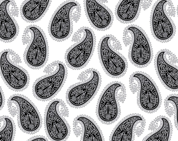 SALE Paisley Sorbet Sweet Paisley Fabric // David Textiles