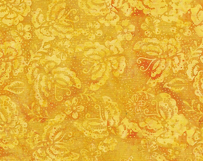 Blushing Garden Butterfly Fabric // Island Batiks Fabric IB 112328247 Orange Daffodil by the Half Yard