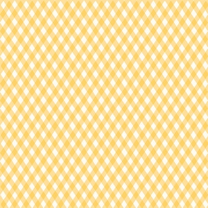 May include: A yellow and white checkered pattern background.