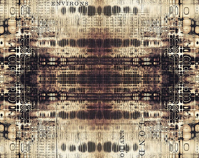 Tim Holtz Abandoned London Gridlock Fabric // FreeSpirit PWTH127.NEUTRAL by the Half Yard