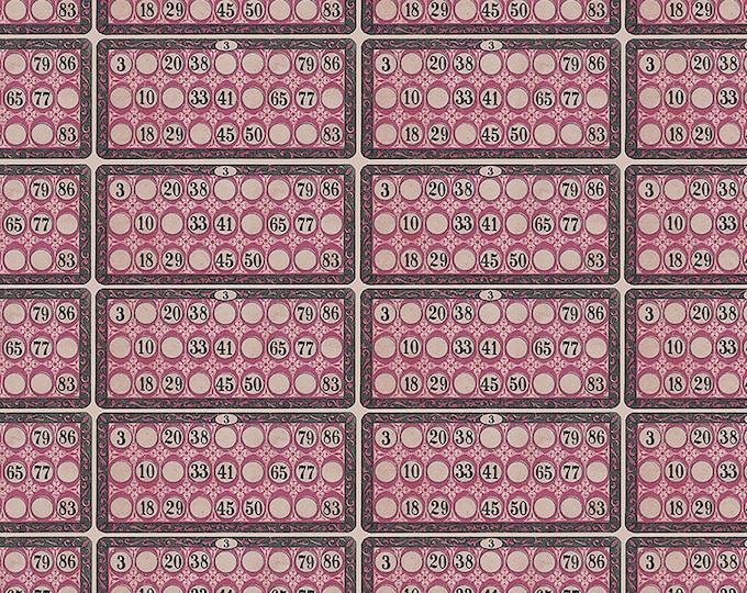 Tim Holtz Pink Palette Numbers Fabric // FreeSpirit PWTH216.PINK by the Half Yard