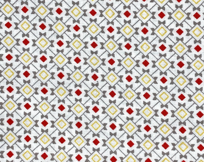 You & Me Point Check Fabric Red // Adornit 00582 by the Half Yard