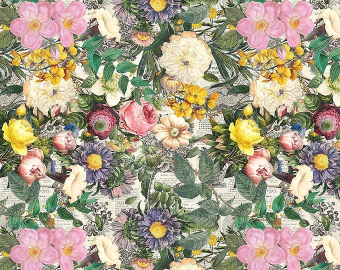 Tim Holtz Multi Palette Floristry Fabric // FreeSpirit PWTH324.MULTI by the Half Yard