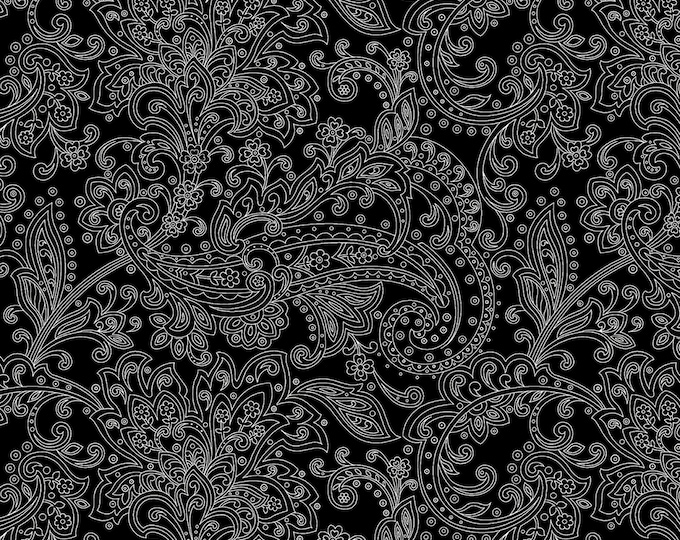 Domino Duo Black Lines Fabric // Marcus 0948-0112 by the Half Yard