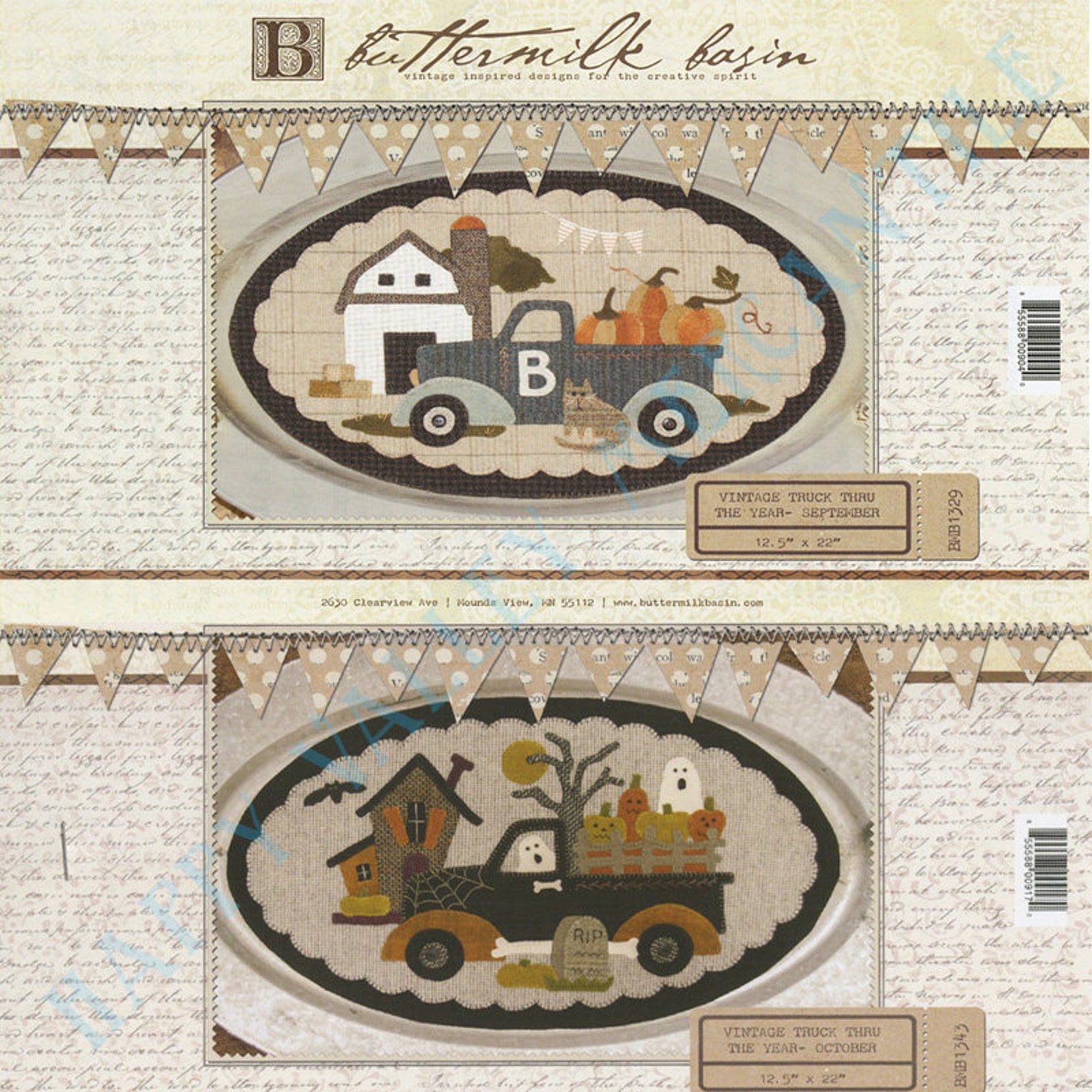 Buttermilk Basin Vintage Truck Patterns Thru the Year BMB 1327 Etsy
