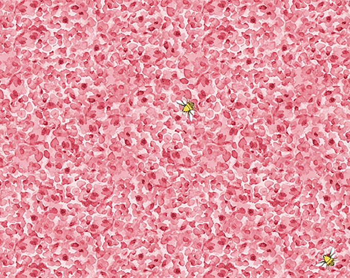 Greenhouse Bees on Flowers Fabric // Whistler Studios // Windham Fabrics 51365-9 by the HALF YARD