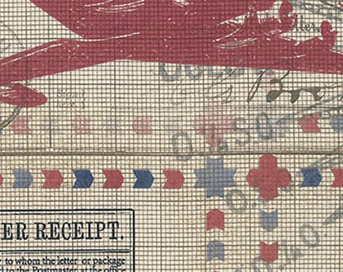 REMNANT 21" Tim Holtz Foundations In Transit // FreeSpirit PWTH046-8RED