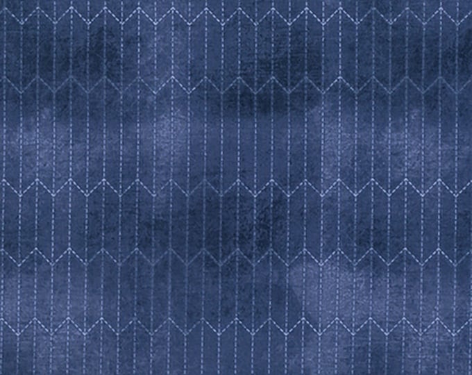 Tim Holtz Foundations Chalk Lines Blue Fabric // FreeSpirit PWTH067.8BLUE by the Half Yard