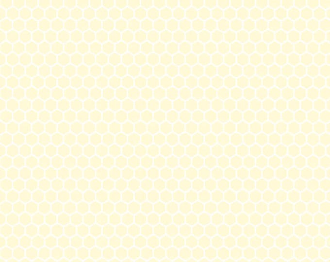 Birds & Bees Honeycomb Fabric // Marcus R190745D Straw by the Half Yard