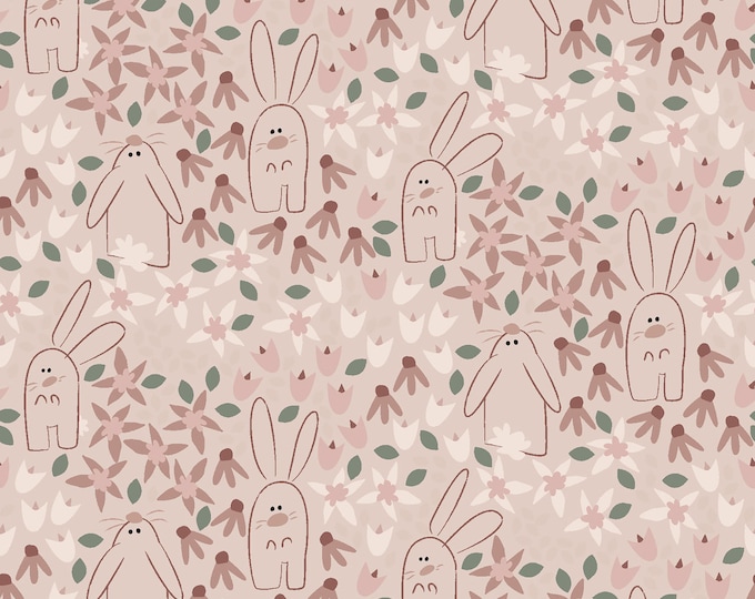 Hunny Bunny Packed Floral Fabric // Clothworks Y3720-54 by the HALF Yard