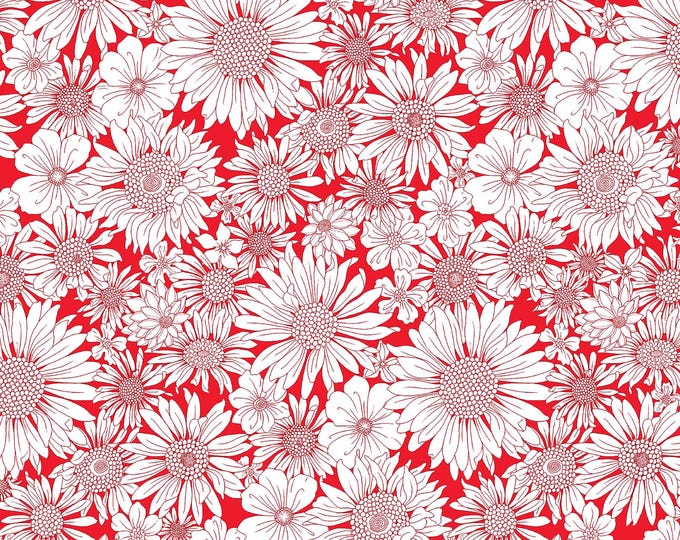 Paradise Park Gazebo Fabric // Benartex 17015-10 by the Half Yard Red