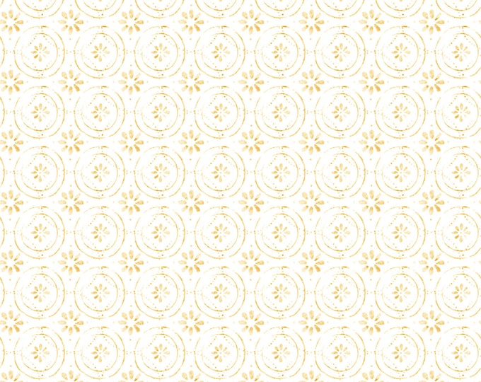 Royal Jelly Floral in Circles Fabric // Blank Quilting 2854-41 by the Half Yard