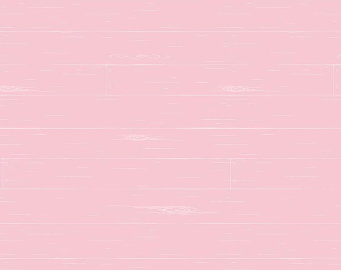 FARMHOUSE Floral Shiplap Fabric by Nancy Zieman for Penny Rose & Riley Blake Designs C6885 PINK by the Half Yard