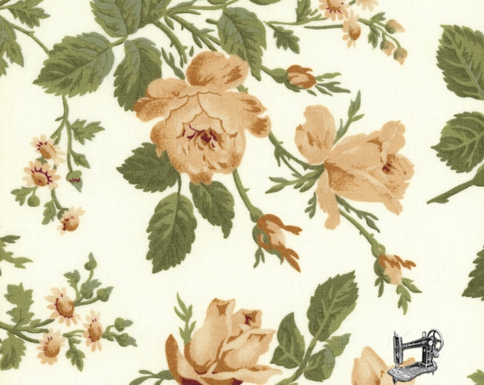 SALE Evelyn Cocoa Roses on Cream by Whistler Studios for Windham Fabrics 41982 3 PER YARD