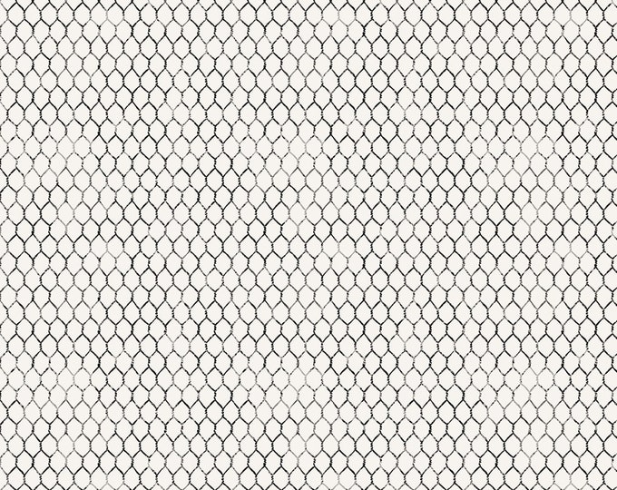 REMNANT 6" Life is Better on the Farm Chicken Wire Fabric // Michael Miller CX9966-CREA