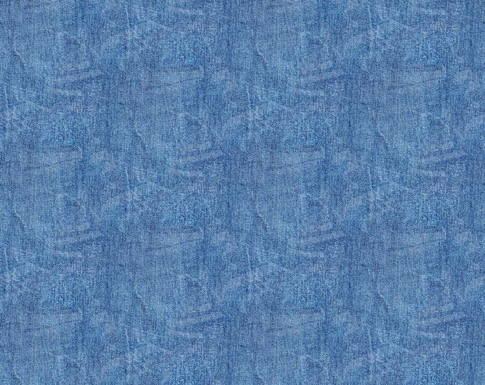 Singing the Blues Grunge Denim Fabric // Northcott 24330-44 by the HALF YARD