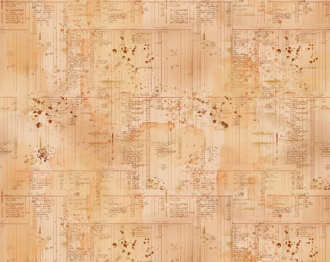 Farm Life Ledger Fabric // Clothworks 3940-70 by the HALF YARD