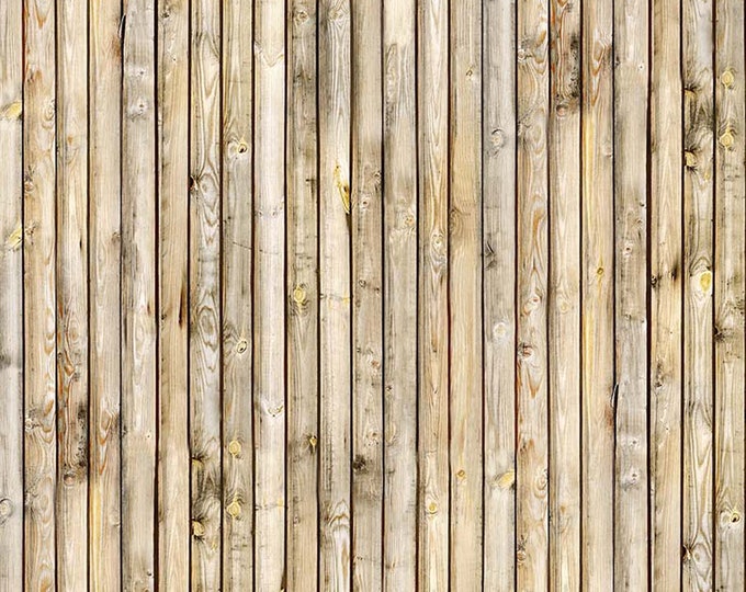 Rod and Reel Wood Planks Fabric // Northcott 23330-12 by the HALF YARD