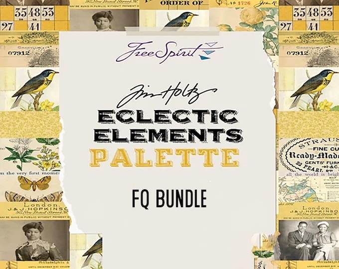 Tim Holtz Yellow Palette Fat Quarter Bundle FreeSpirit FB4FQTH.YELLOW