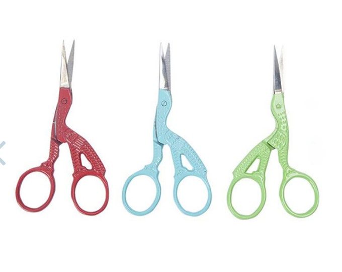 Stork Scissors // 3 1/2" // featuring Lori Holt of Bee in my Bonnet colors ST-14811