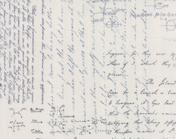 Modern Background Paper Basic Notes Fabric // Zen Chic // Moda 1581 15 by the Half Yard Etsy