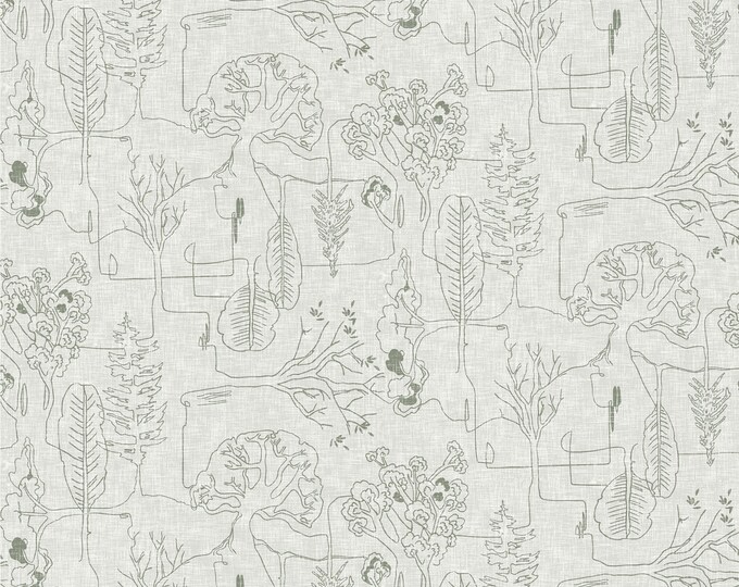 Delilah Treeline Fabric // Clothworks Y3692-116 by the HALF YARD