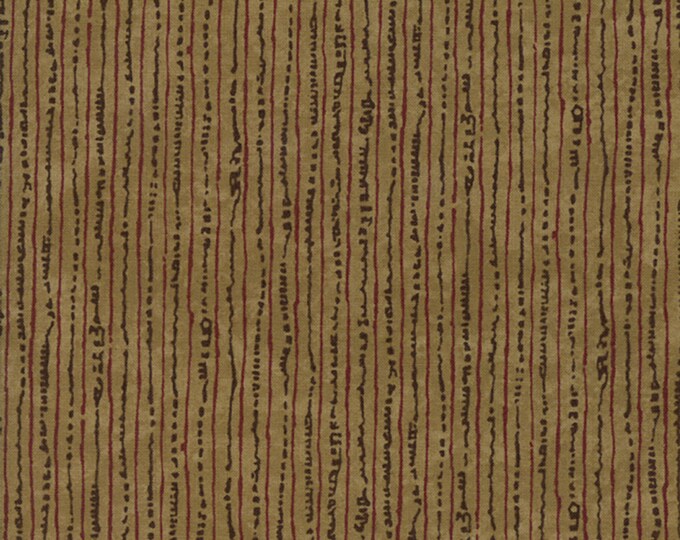 Autumn Reflections Northwoods Ripples Fabric // Moda 6717 13 Antique Gold by the Half Yard