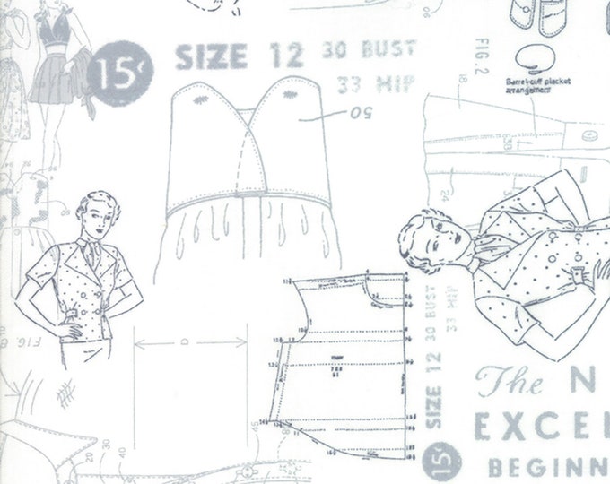 Modern Background Cloth Pattern Fabric // Zen Chic // Moda Fabric 1672 11 by the HALF YARD