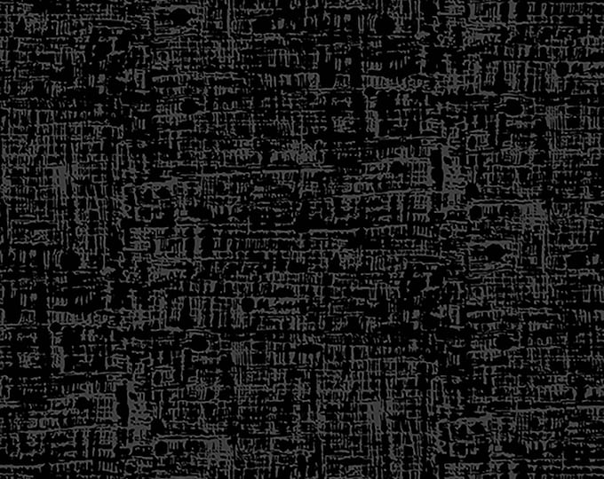Century Black on Black Weave Texture Fabric // Andover CS-9691-K by the Half Yard