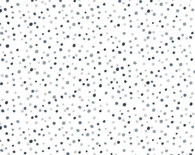 Crystal Clear Chill Out Pow Wow Fabric // Cotton & Steel CC204-DT5M Dark Teal by the Half Yard