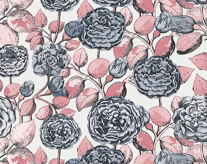 Sweet Stems Floral Fabric // Penny Rose // Riley Blake Designs C8270-OFFWHITE by the HALF YARD