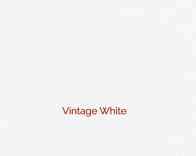 REMNANT 11" Simply Solids Vintage White Fabric // Maywood Studio MAS630-EW