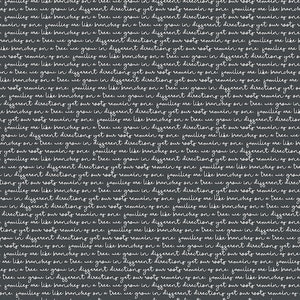 May include: Black and white text on a dark gray background. The text is handwritten and reads "Families are like branches on a tree, we grow in different directions yet our roots remain as one." The text is repeated throughout the image.