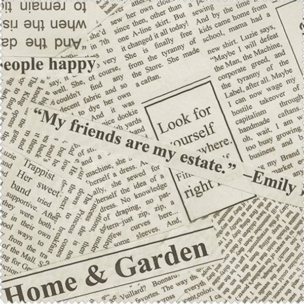 REMANT 23" // 108" Wide // Story Paint Spackle NewsPrint Backing // Background by Carrie Bloomston for Windham Fabrics 41946 4