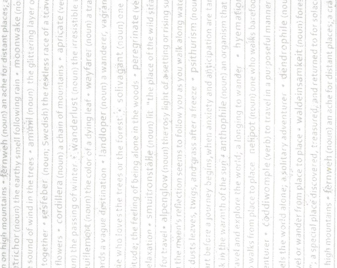 Smoke Rust Mountain Speak Text Fabric // Moda 5131 11 by the Half Yard