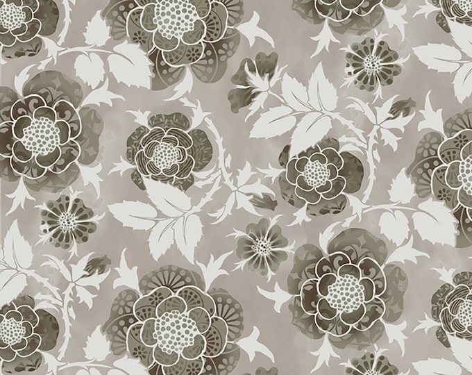 Bohemian Manor II Large Rose // Jason Yenter // In The Beginning by the Half Yard