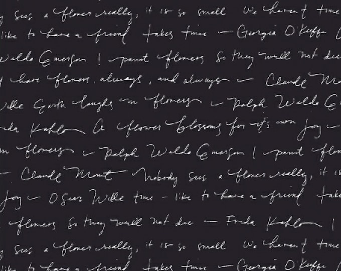 Botany Floral Notes Script Fabric // Windham 50344-1 by the HALF YARD