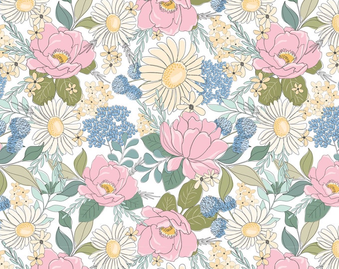 Country Roads Main Floral Fabric // Poppie Cotton CR20150 by the Half Yard