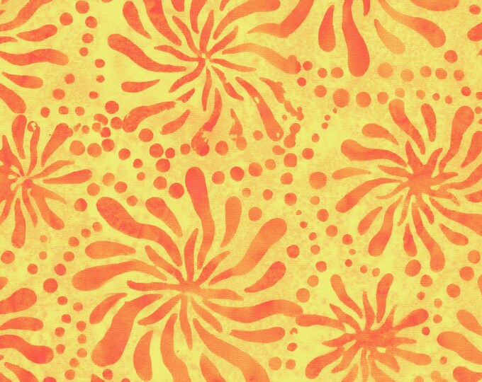 Color Therapy Chrysanthemum Batik Fabric // Maywood MASB54-OS by the HALF YARD