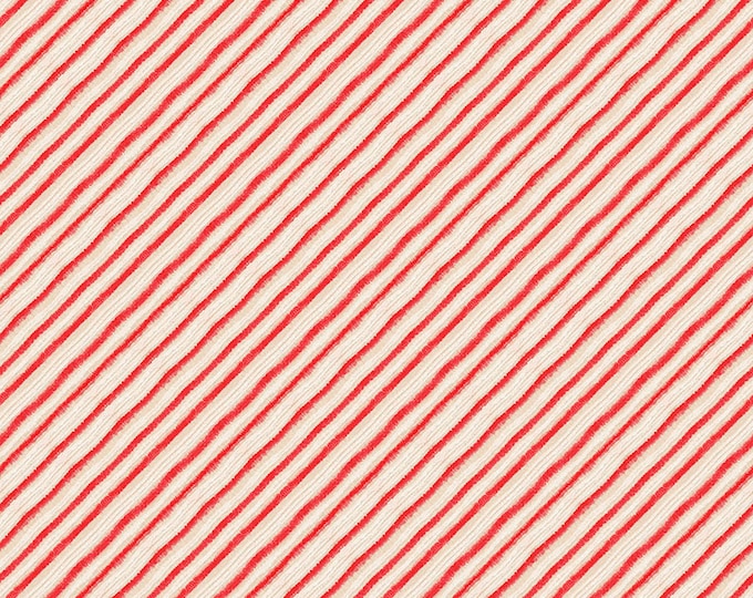 Holly Jolly Peppermint Stripes Fabric // Cori Dantini // FreeSpirit PWCD009.XRED by the Half Yard