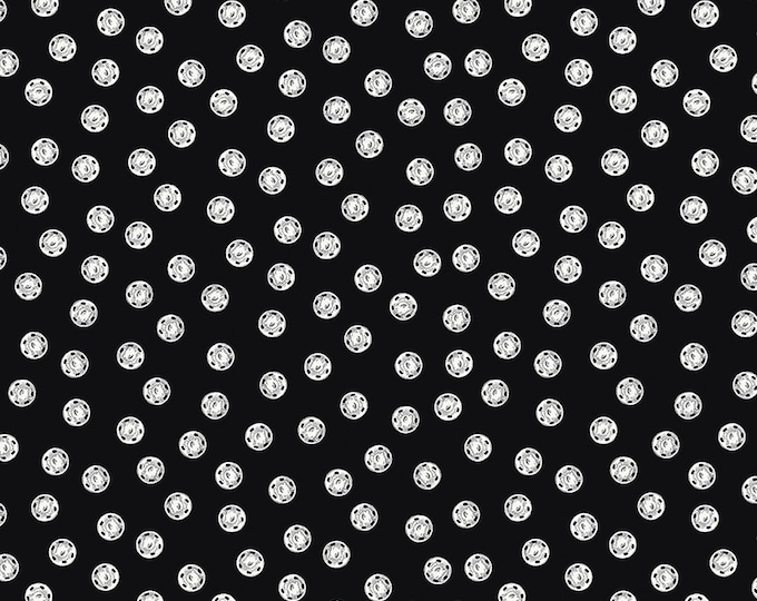 Old Made Snap Dots Fabric // Riley Blake Designs C10596-Black by the HALF YARD